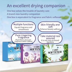 Powerful Odor Removal & Static Control Tumble Dryer Sheets - Lavender Scent Fabric Softener for Dryer Machine