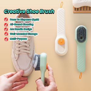 LoviRa Creative multifunctional soft shoe brush with long handle for household cleaning of clothes