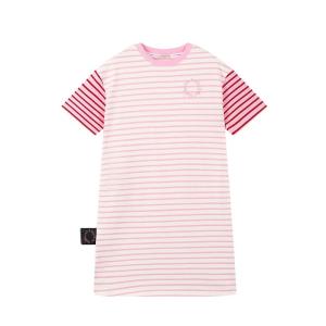 SASAKIDS Classic Color Block Striped Embroidered Loose Casual Dress Comfortable Feel Cotton Blend Spring Season Girls Dress