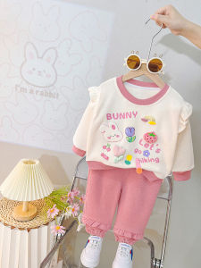 Bộ Quần Áo Thu Đông Thời Trang Cho Bé Gái Bộ Đồ Trẻ Em Dễ Thương Bộ Quần Áo Cotton Pha Trộn Thường Ngày Cho Bé Gái Từ 6 Tháng Đến 5 Tuổi