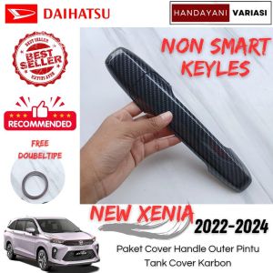 Paket Cover Handle Outer Pintu Tank Cover Karbon Daihatsu Xenia 2022 2024