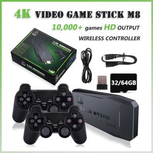 Video Game Console 2.4G Double Wireless Controller Game Stick 4K 10000 Games 64GB Retro Games for PS1/GBA Boy Christmas Gift