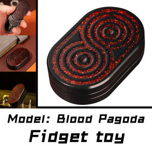 Magnetic Blood Pagoda Slider Metal EDC Fidget Toy for Stress Relief Fin Fidget Spinnerger Toy Stress Relief Toy Adults Kids Gift