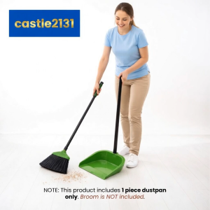 Plastic Dustpan with Detachable Long Handle Lightweight Floor Dust Pan for Home Cleaning Durable PP Material Easy Grip Wide Mouth Household Cleaning Tool