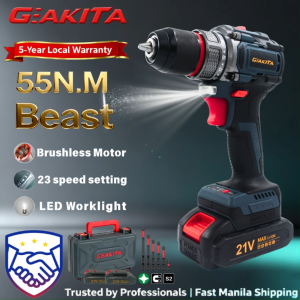 GEAKITA  Cordless Drill - Brushless | 75Nm Drill Set Furniture Installation with Box and 23PCS PT01