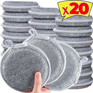 5/20Pcs Double-sided Sponge Wipe / Kitchen Cleaning Dishwashing Sponge Bulk / High-Density Thickened Sponge Scouring Pad Rag