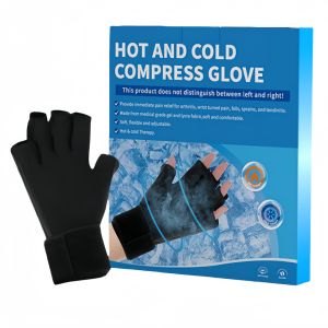 1pc Cold and Hot Compress Glove Adjustable Wrist Strap Reusable Wrist Guard Hand Ice Pack Glove Solid Gel Protective Gear