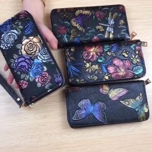 MUMUA Purse Zip Wallet For Women 3D Leather Long Wallet Beg Duit Perempuan Ladies Purse Purse Perempuan Dompet Wanita Coin Purses Pouches