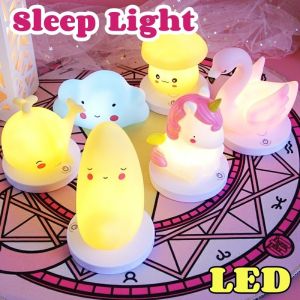 Cute Mini Cartoon Night Light LED Night Lamp Light for Kids Cartoon Stars Clouds