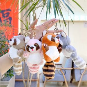 Marvel | 2026 NEW Cartoon Red Panda Plush Toy Pendant Little Raccoon Doll Keychain Doll Playground Raccoon Stuffed Backpack Decor Gifts