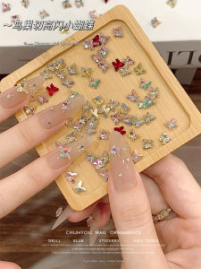 Spring Pomelo Birds Nest Cut Butterfly Nail Drill High-Quality 3D K9 Diamond Nail Art Decorations for Multiple Skin Types