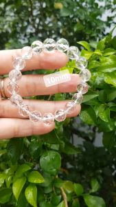 🌼💦🌼Vòng tay phong thủy nữ đá thạch anh trắng giác tự nhiên size vòng 10mm màu trắng tinh khôi đẹp hợp nữ mệnh kim mệnh thuỷ chỉ có 450k ạ