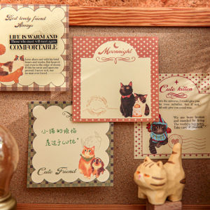 Cute Healing Cat Notes N times Stickers Memo Message Scrapbooking Decorative Material Paper Convenient Stickers Mr.Paper