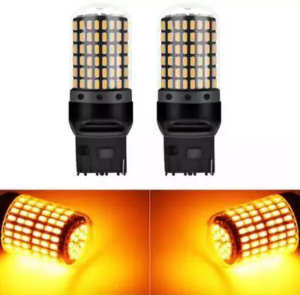 หลอดไฟถอย LED ไฟสีอําพัน ไฟถอย T20 144ชิป 7440 LED-2PCS