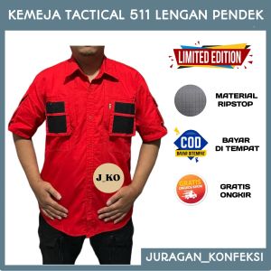 KEMEJA TACTICAL TANGAN PENDEK / KEMEJA TACTIKAL PDL LAPANGAN OUTDOOR