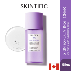 CLOT Skintific Exfoliating Toner 5% AHA BHA PHA & Probiotic Complex Niacinamide Skincare Toner (80ml)