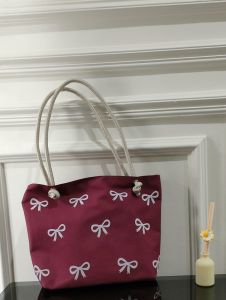 Tas Totebag wanita terbaru-Totebag kanvas Tali sumbu-Tas murah kekinian