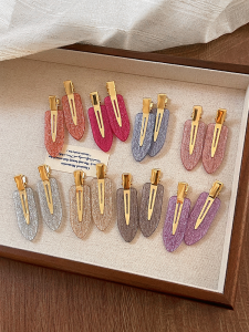High-end Gentle Korean Style Starry Glitter Invisible Hair Clip