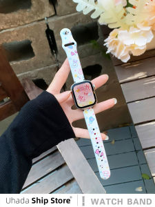 Uhada | Cartoon Print Silicone Smartwatch Band