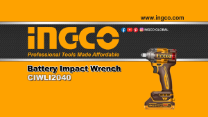 INGCO 20V 400NM LI-ION IMPACT WRENCH | 1/2" | BRUSHLESS MOTOR | CIWLI2040 CIWLI20401