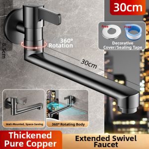 Extended Rotating Single Cold Water Faucet