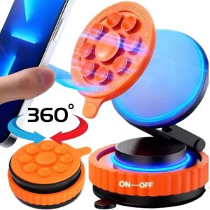 Vacuum Magnetic Car Phone Holder 360° Rotatable Foldable Universal Vehicle-mounted Bracket Multi-functional Navigation Stand