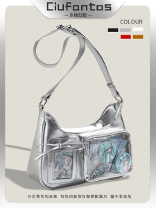 Original Japanese Style Crossbody Bag for Women Anime Conventions Barley Cereal Single Shoulder Satchel Casual Pure Color