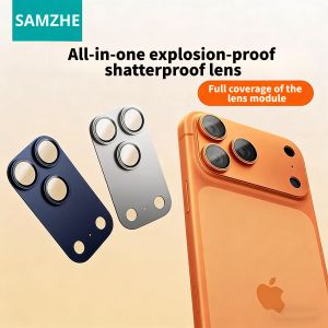 SAMZHE for iPhone 17 Pro /Pro ProMax Lens Protector Full Coverage Anti-Burst Film Lens Protector Aluminum Alloy Integrated Lens