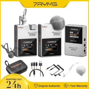 Comica BoomX-D PRO Wireless Lavalier Microphone System with 16G On-board Recording Noise Cancellation Digital Output  Support internal recording Wireless Lapel Mic for DSLR Camera/iPhone/Android/Vlog/Live Streaming/Interview