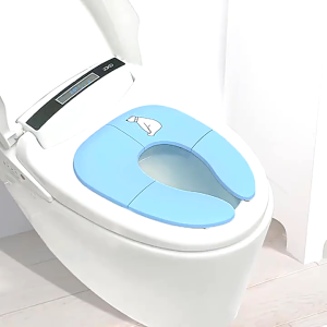 BAY ที่รองชักโครกเด็ก แบบพกพา สีสันสดใส พับได้ น้ำหนักเบา