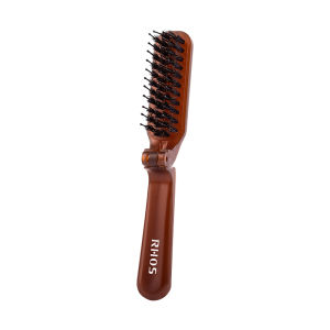 Compact Portable Bristle Hair Comb for Women with Dense Teeth