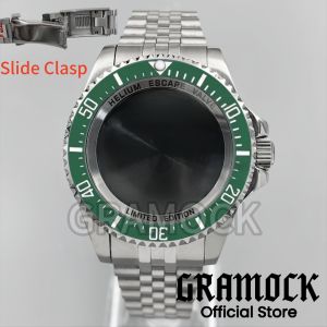 Sapphire Crystal DEEP SEA Big Diver 43MM Watch Case And Jubilee/Polished Oyster Strap For NH35 NH36 PT5000 DG2813 3804 Movement