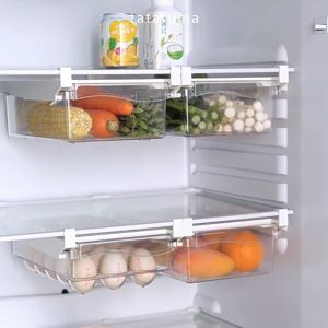 Laci Kulkas Tempat Penyimpanan Sayur Buah Telur Gantung Selip Fridge Organizer TATARUMA SAGE