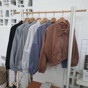 Jaket Wanita Vada Collar Crope Jaket Korean Style Jaket Wanita Casual