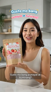 Fresh Strawberry Milk Collagen Drink With Chia Seeds 100g | Low Calorie Beauty Drink Powder