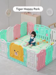Playpen for Baby Playard Foldable Easy Install Adjustable Safety Fence Large Area Healthy Material Indoor
