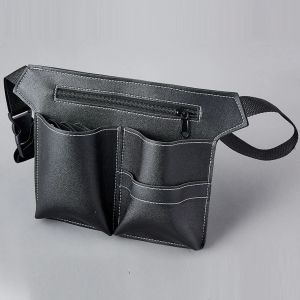 1PC Hairdresser Scissor Bag Salon Barber PU Leather Waist Pouch with Waist Belt Hair Salon Scissor Hair Tools Storage Waist Bag