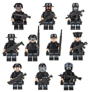 Humanoid dolls soldiers building blocks mini dolls small ornaments cartoon characters holiday gifts for boys and girls