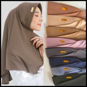 PAKET 3PCS HIJAB INSTAN BERGO HAMIDAH PIN GOLD AKRILIK