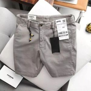 Celana chinos pendek pria catton combed slimfit