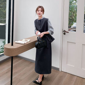 French Vintage Waist-Cinching Vest Set Womens Spring 2025 New Style Complete Shirt Half Skirt Three-piece Set Fashionable