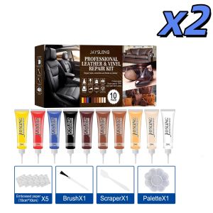 简素净 | 10-Color Set Leather Repair Gel Car Sofa Leather Scratch Repair Color Matching Refurbish Auto Seat Restoration Maintenance Gel