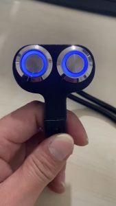 Saklar On Off Switch On Off Universal 2 Tombol LED Nyala Alumunium