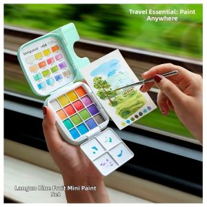 Languo | Washable Glitter Watercolor Paint Palette Portable Set