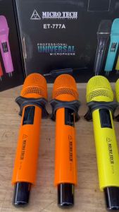 MICROTECH ET-777A ไมค์ลอย ถือคู่ UHF เครื่องรับเล็ก สีสันสดใส เหมาะสำหรับเทศกาลปีใหม่