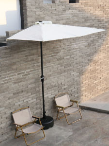 Adjustable Height Half-coverage Rectangle Umbrella for Balcony Outdoor Garden Plant Shade Umbrella Pavilion Wall-dependent