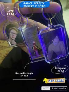 GANCI AKRILIK INSERT FOTO 2 SISI Gantungan Kunci akrilik custom