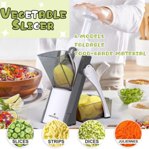 QUIVLOX Multifunction Vegetable Cutter Safe Kitchen Slicer Salad Chopper Potato Slicer French Fries Cutter Cooking Gadget