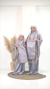 Mukenah Anak Tanggung 2 Fungsi Zahra Resleting Dagu By Chazmine