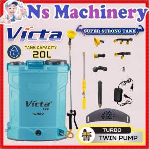 Victa T20 Twin Pump Turbo Battery Knapsack Sprayer 20 Litres POWERFUL AND HEAVY DUTY